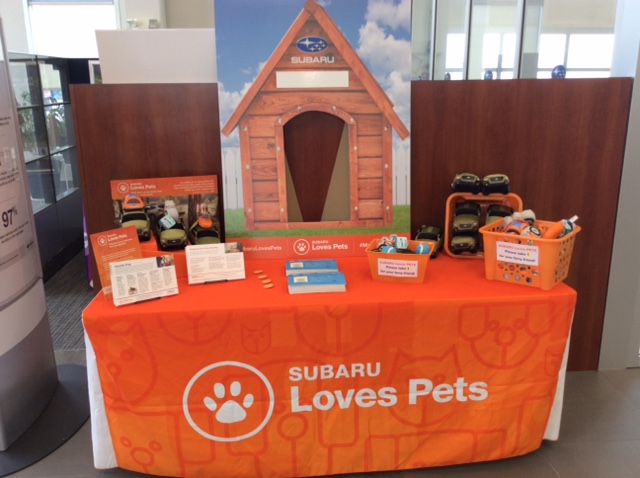 Subaru Loves Pets display