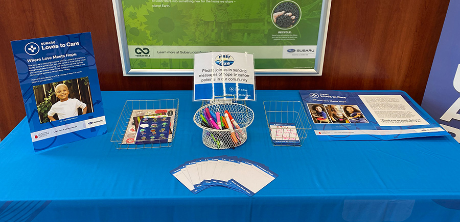 First Team Subaru Loves to Care Table